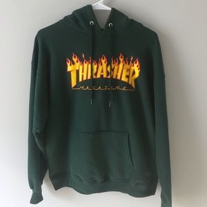 dark green thrasher hoodie